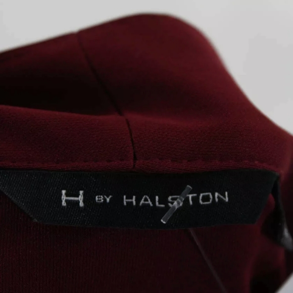 H BY HALSTON WOMEN'S SHORT SLEEVE V-NECK JUMPSUIT RED SIZE XSP - Picture 4 of 4